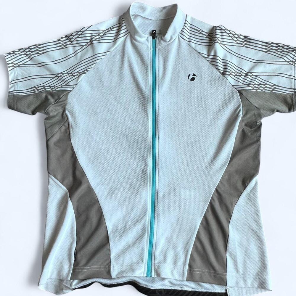 White and grey bontrager cycling shirt/jersey Women's‎ XL